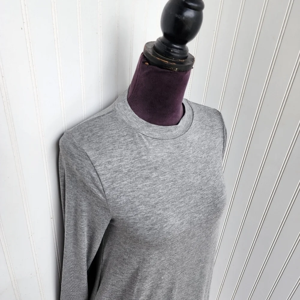 J. CREW Women's Gray Knit Sheath Dress Long Sleeve Women's Stretch Sz S